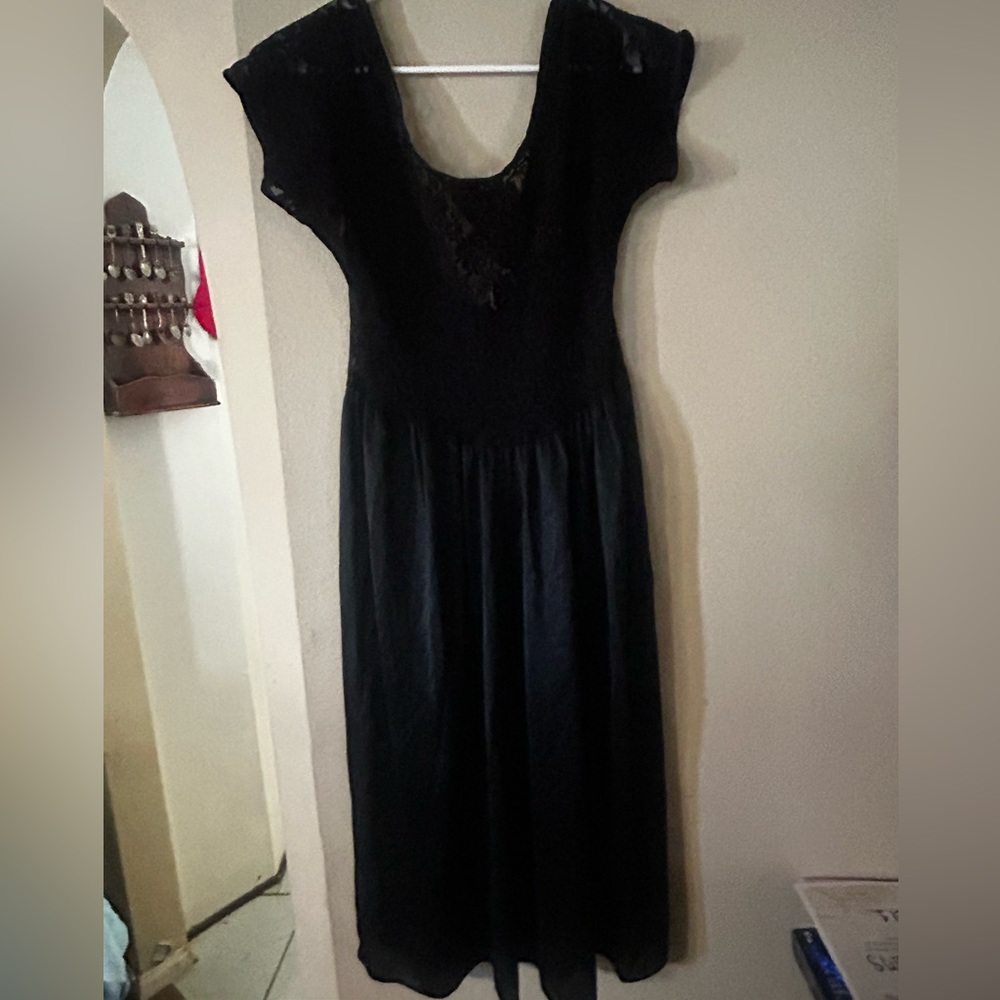 Vintage Elegant Black Lace Dress